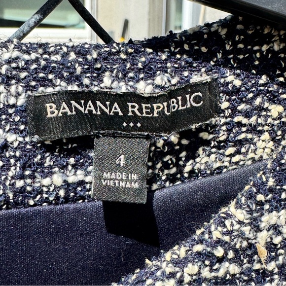 Banana Republic Navy & White Tweed Sheath Dress - Picture 4 of 5